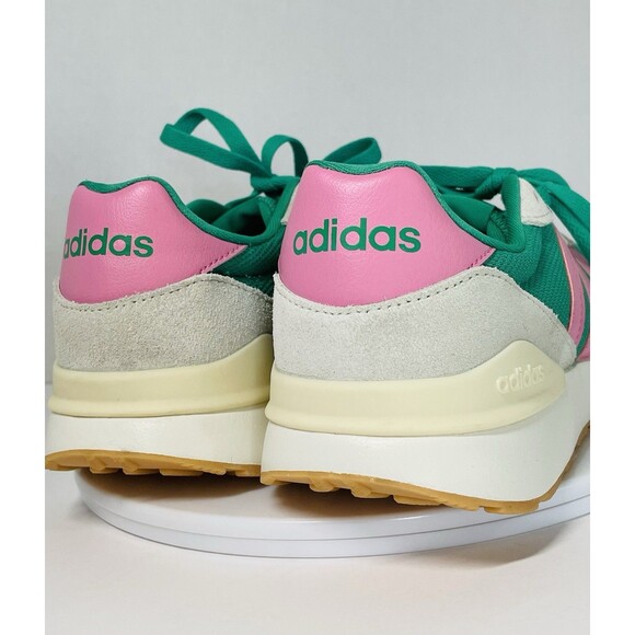 Adidas Run 60s 4.0 Running Shoe Women’s 6.5 Semi Court Green/ Bliss Pink JR6631 - Picture 5 of 14